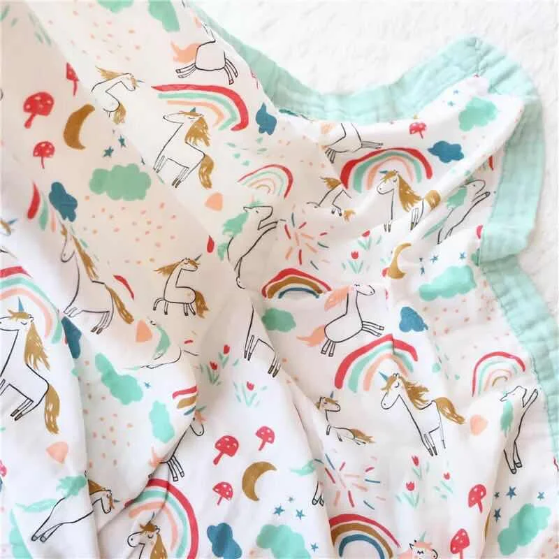 

dog layer Bamboo+ cotton Baby muslin blankets Swaddles Newborn Blankets Gauze infant wrap sleepsack swaddleme bath towel