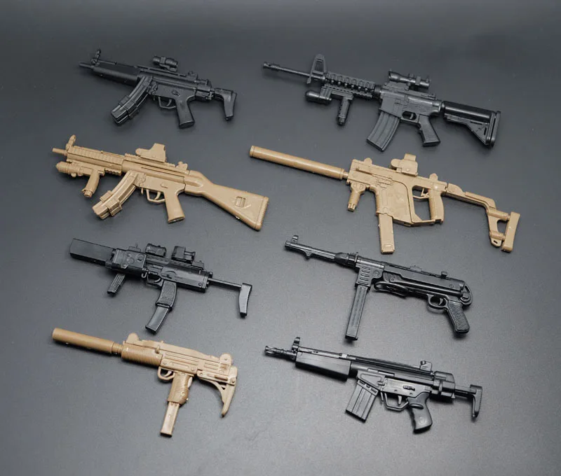 1:6 пистолет в сборе 1/6 оружие Модель MP5 MP40 УЗИ пистолет-пулемет Пластик пистолет военный симулятор игрушки Цвет в случайном порядке