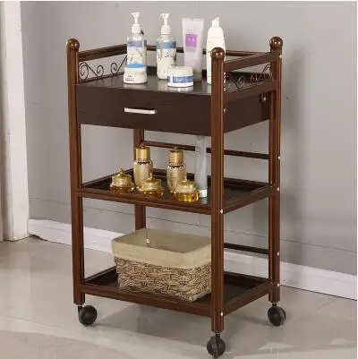 Three-tier trolley hairdressing tattoo cup rack beauty salon trolley nail tool car