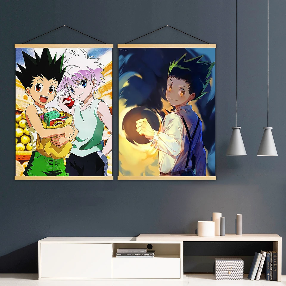 Скандинавский холст настенное искусство Killua Hunter X аниме картинки простой постер