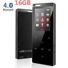 Bluetooth 4,2 MP3 плеер 16 Гб сенсорный ключ 1,8 дюймов цветной экран без потерь Музыкальный плеер Поддержка FM, запись, поддержка SD до 128 ГБ