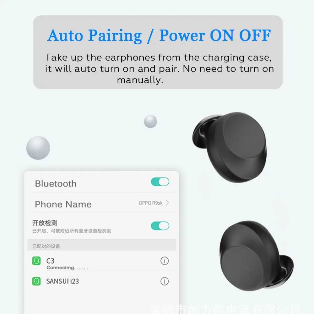 C3 TWS bluetooth 5.0 Earphones IPX8 Waterproof Wireless Earbuds Cordless Headset7