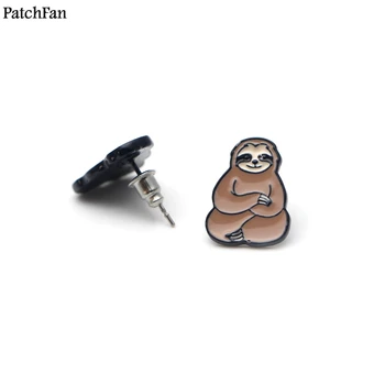 

12pairs/lot Patchfan bride earrings enamel animal Sloth Charm trendy creative decoration accessory for women jewelry gifts A0935