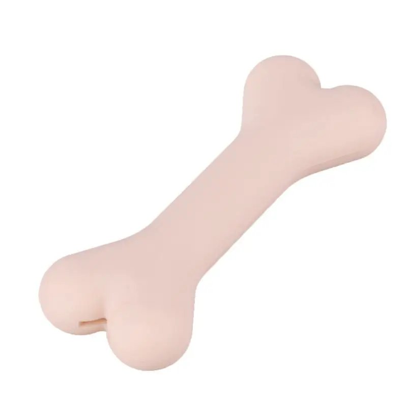

Dog Pet Chew Toys Non-Toxic Silicone Bone-Shaped Bite-Resistant Molar Rod Tooth Cleaning Stick Tool Durable Washable Reusable
