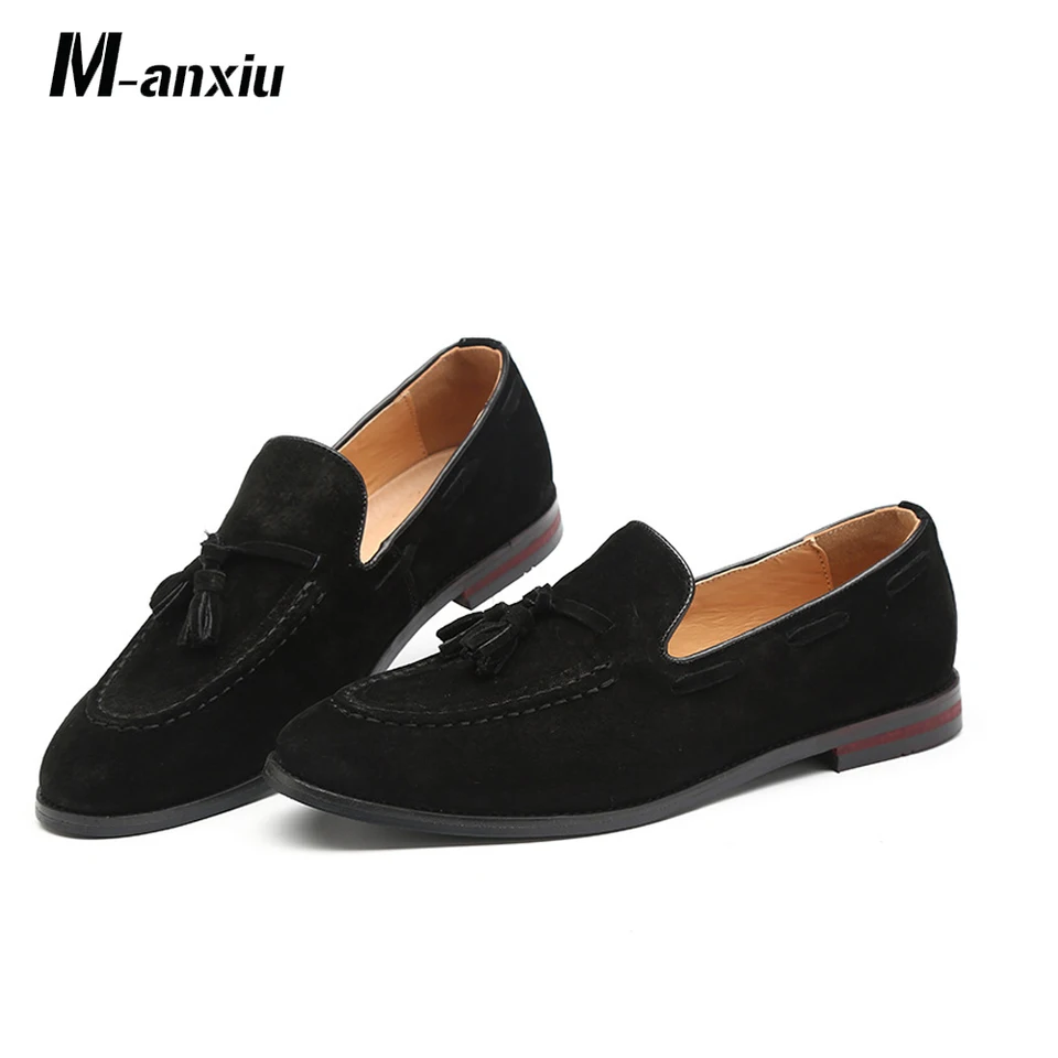 black suede moccasins