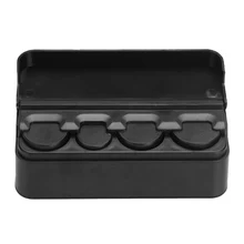 Черный пластиковый автомобильный чехол-органайзер для монет, коробка для хранения денег, контейнер для монет, органайзер для монет, Moeda, 4 сетки