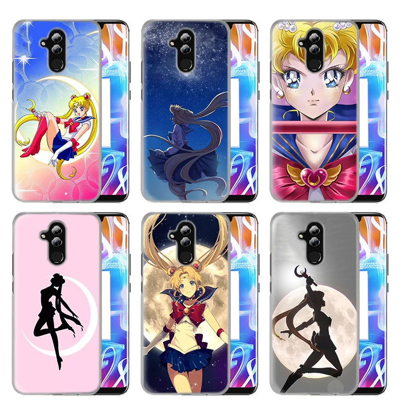 

Case Cover For Huawei Honor P20 Mate 20 10 P10 P9 P8 8X 9 Lite P Smart + Plus 2017 2019 Nova 3i Clear Sailor Moon