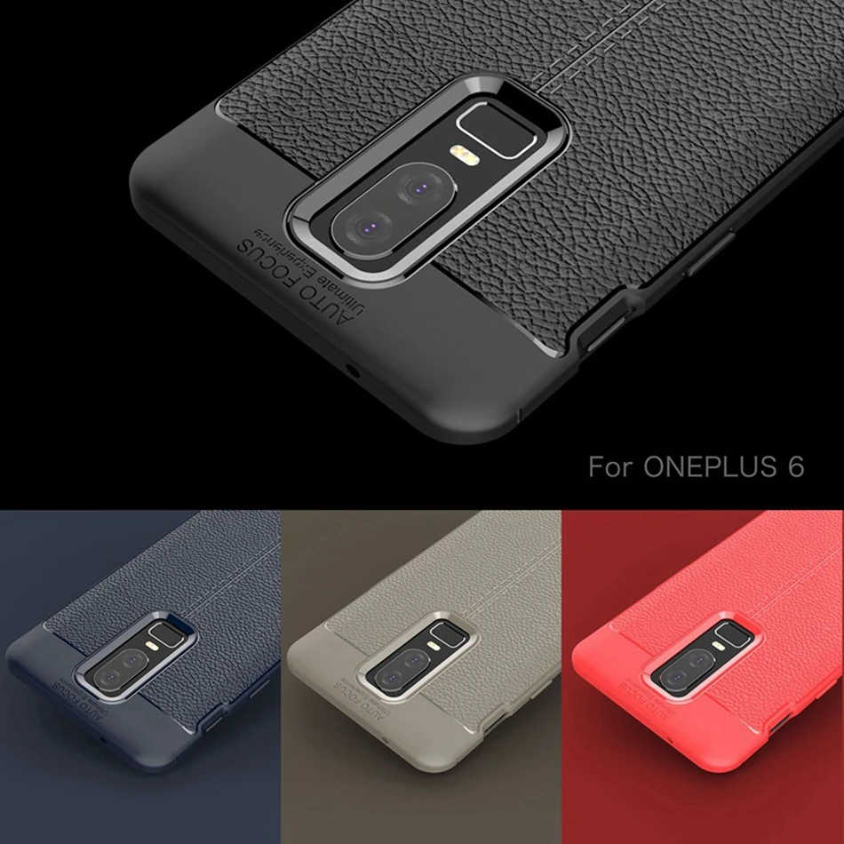 REAOOM Luxury Litchi Patterned Case for Oneplus 5T 3T Cover Full Protected Coque for Oneplus 3 5 6 Soft TPU Business Phone Cover  (10)