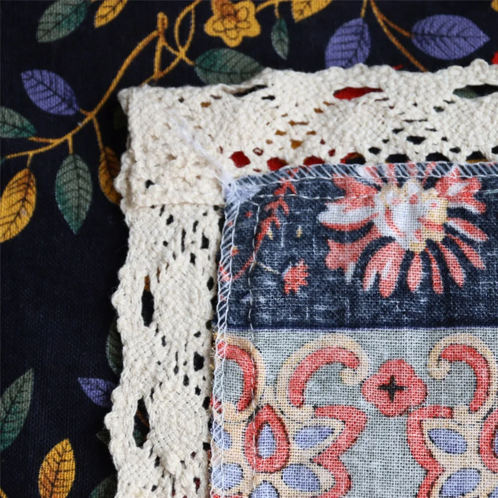 BeddingOutlet Ethnic Tablecloth Cotton And Linen Table Cover Multi Functional Table Cloth With Lace