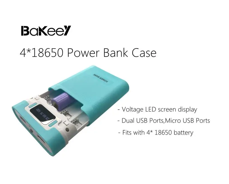 Bakeey 4 шт. 18650 батарея двойной USB светодиодный дисплей зарядное устройство power Bank чехол коробка DIY Kit для iPhone 8 S8 Plus