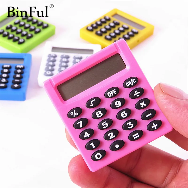 

BINFUL New Student Mini Electronic Calculator Personalized Mini Candy Calculating Office Supplies Gift Coin Battery