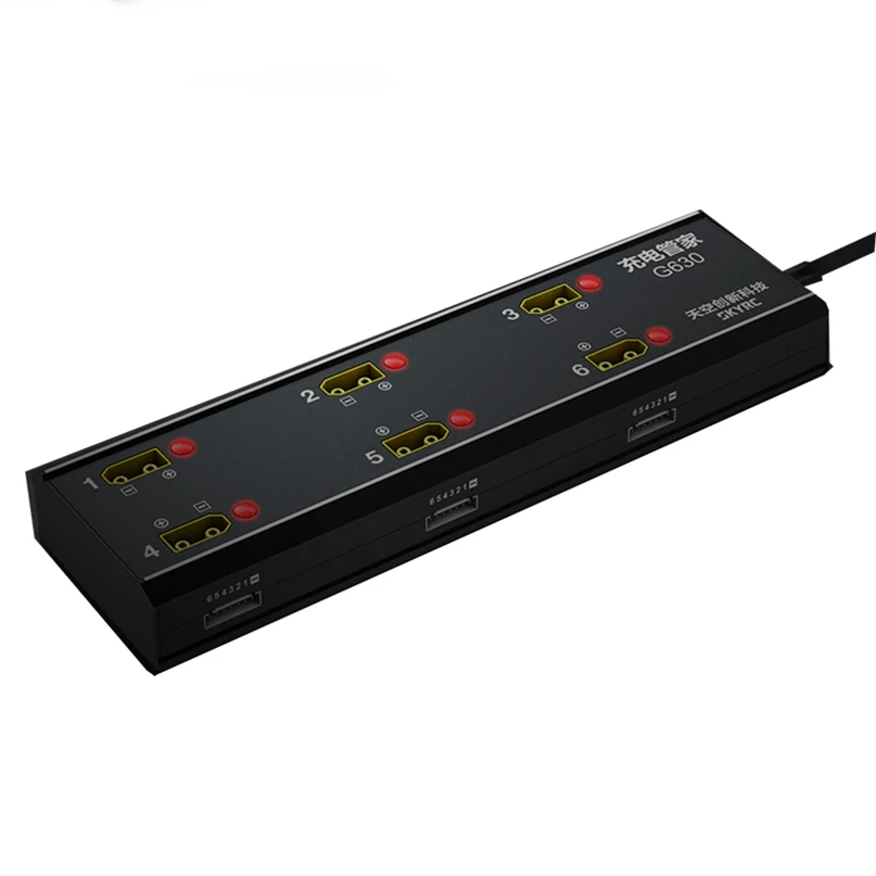 G630 Smart Charging Hub Charging Management System for UAV / Agricultural Drone Batteries 6 in1 for PC 1080C Chargers