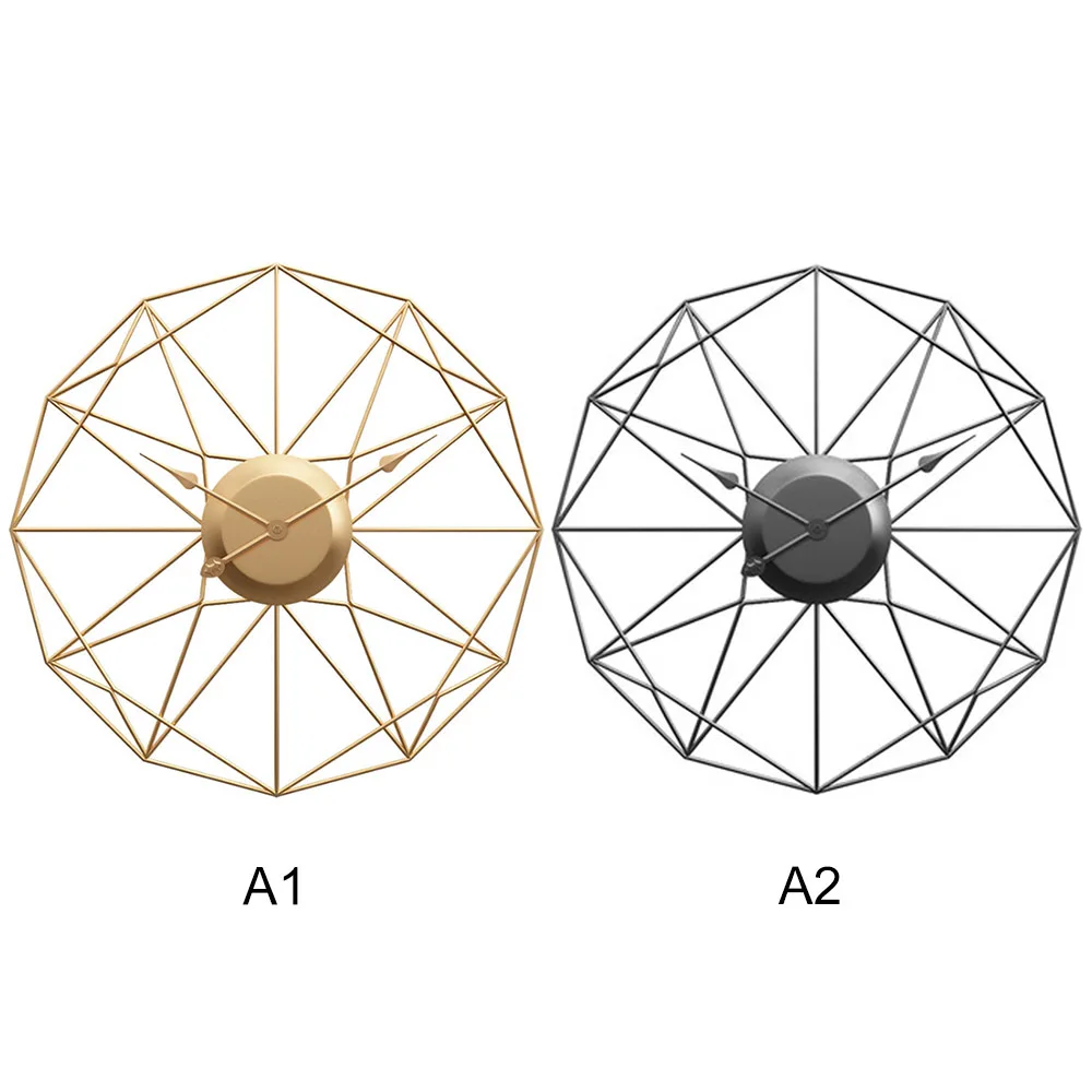 

Retro Wrought Iron Art Clock Silent Wall Clock European Style Simple Decorative Metal Clocks Home Living Room Fashion Decor