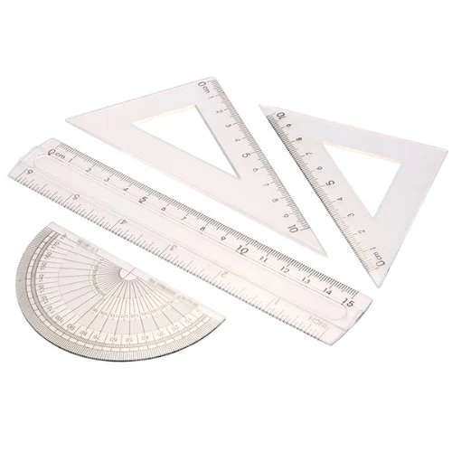 SOSW Students Maths Geometry Stationery Ruler Set Squares Protractorin