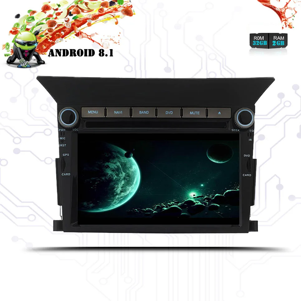 Clearance 2 DIN CAR Navigation auto audio car stereo dvd player multimedia Android 8.1 for Honda pilot with Sat nav Head Unit DVD Player 2