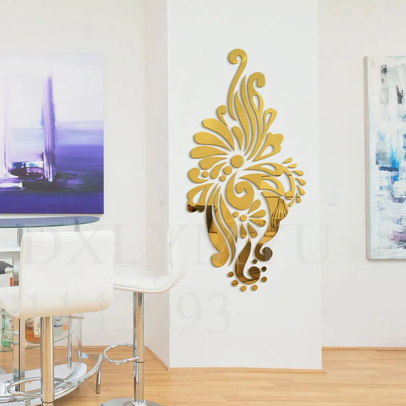 

Creative Bohemia Ethnic Decorative Mirror Sticker Acrylic Wall Stickers Home Living Room Bedroom Wall Decor Room Door Decoration