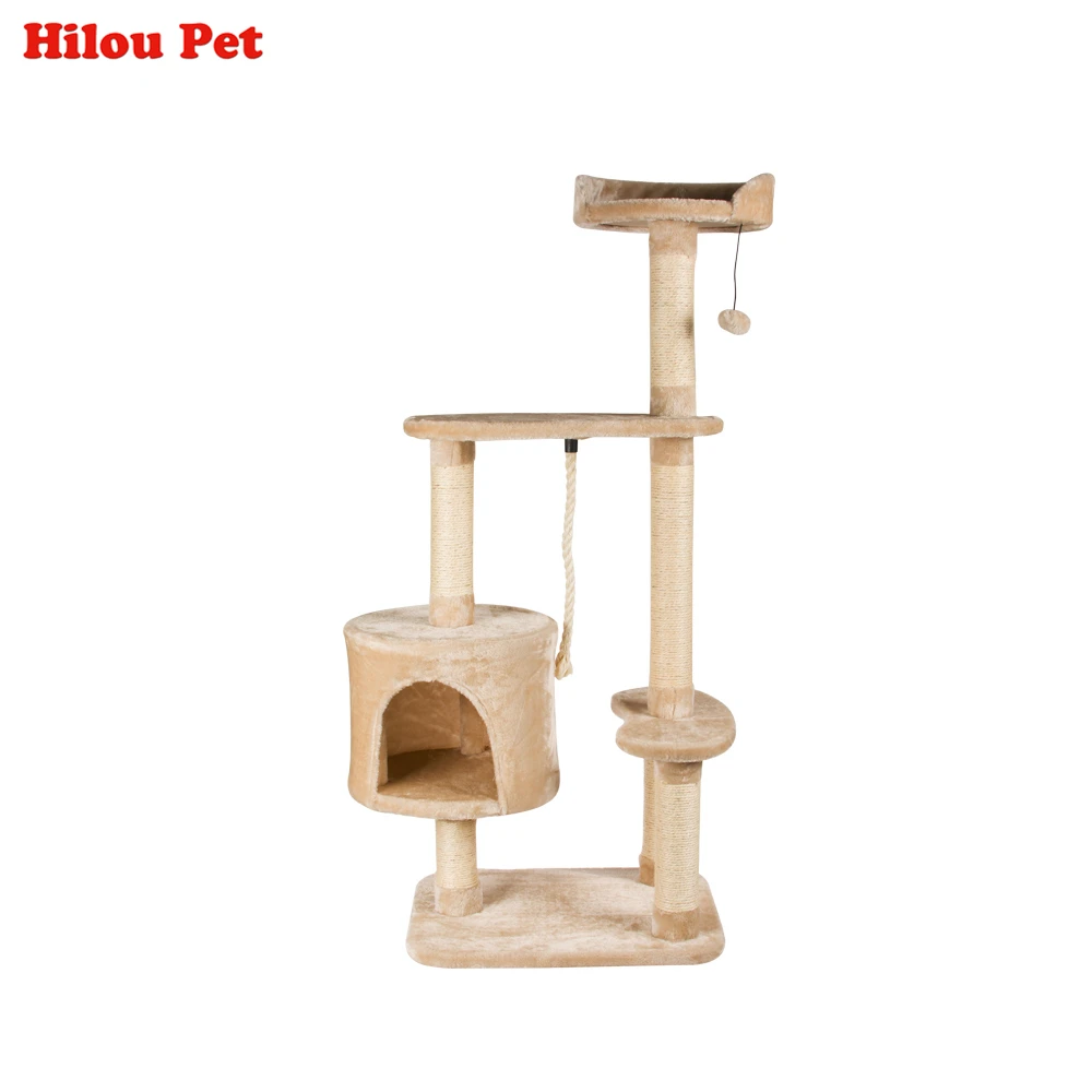 

Multi-layer Cat Climbing Tree Toys Scratching Solid Wood for Cats Climbing Frame More Climbing Types Plush Pet Toy