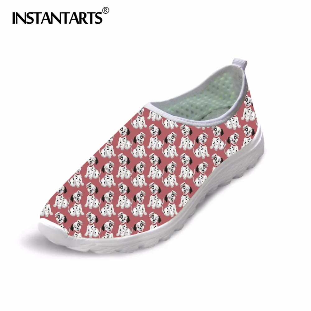 

INSTANTARTS Dalmatian Lover Print Women Slip-on Flat Shoe Super Light Mesh Sneaker Shoes Female Summer Quick Dry Water Shoes