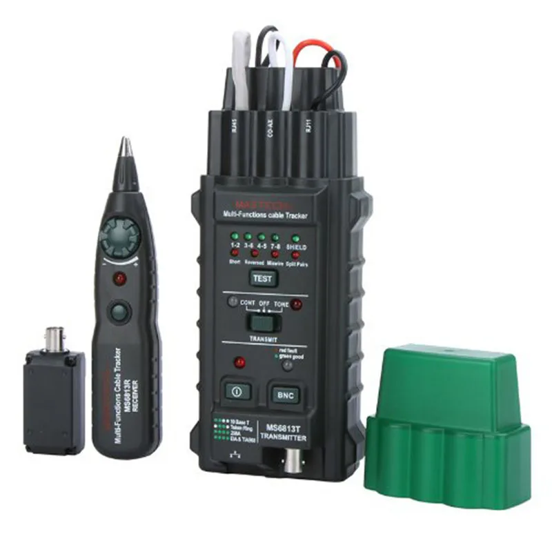 

MS6813 Handheld Network Cable Telephone Line Tester Detector Tracker BNC RJ45 RJ11 Cat5 Cat6 LAN Cable Tester