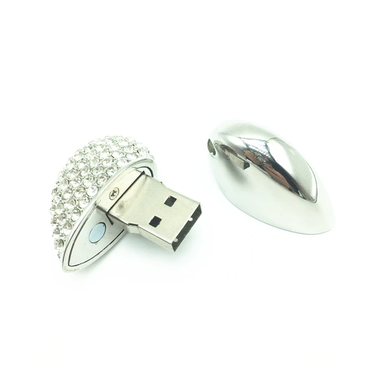 USB 3.0 High Скорость 6 цветов Metal Heart флешки 4 ГБ 8 ГБ 16 ГБ 32 г Алмаз сердца usb flash drive Memory Stick с розовым подарочной коробке