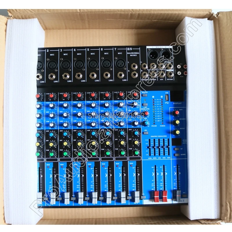 

MICWL XC80 8 Channel Wireless Bluetooth Microphone Sound Mixer Console Mixer 16 DSP Digital effects For Stage with USB