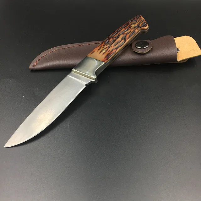 Sharp Hunting Knife 5CR13MOV Tactical Survival Knives Imitation bone handle Camp Pocket Tools