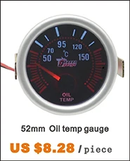 Дракон Калибр 52 мм авто измеритель давления масла белый задний фонарь моторное масло для автомобилей Манометр 0-100 PSI