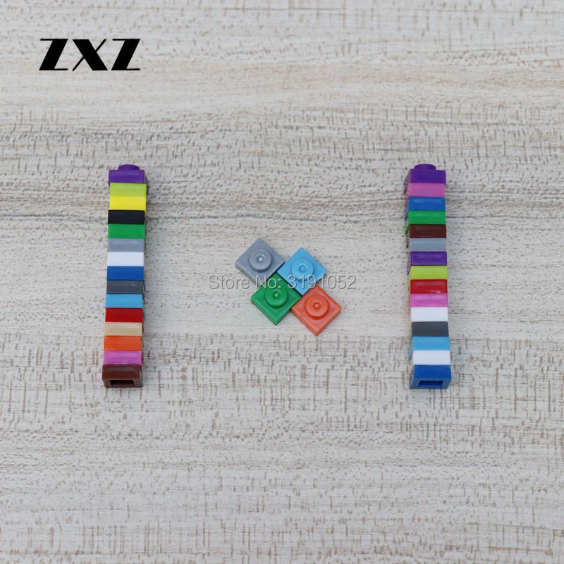 

ZXZ 2000pcs/lot 15 Colors DIY Kids Learning Toys Educational 1x1 Short Building Bricks Compatible With Legoes