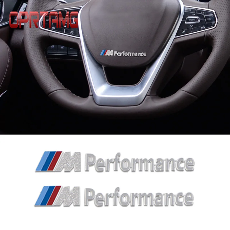 

2018 2x Car-styling M Performance Accessories Nickel Alloy Color Car Sticker and Decal for BMW X1 X3 X5 X6 3 5Series Accessories
