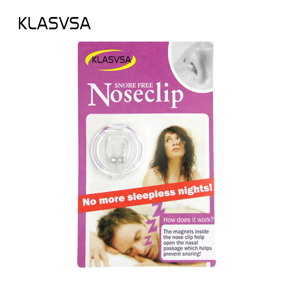 KLASVSA силиконовый Магнитный антивандальный зажим для храпа и носа поддон сна