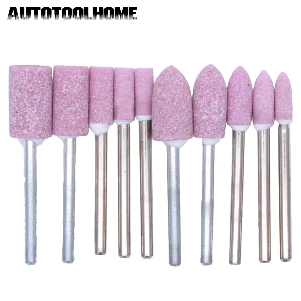 AUTOTOOLHOME 10 шт. абразивный монтажный камень цилиндрический для Dremel 3000 4000