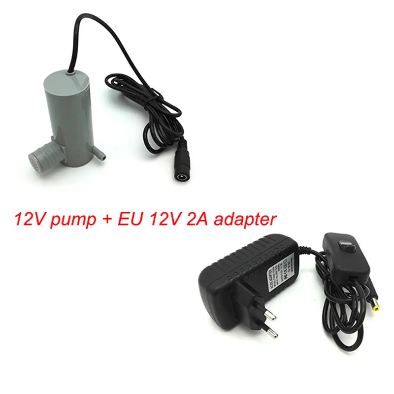 12В 1.6а 9 м 500л/ч микро dc погружной насос - Цвет: Pump with EU adapter