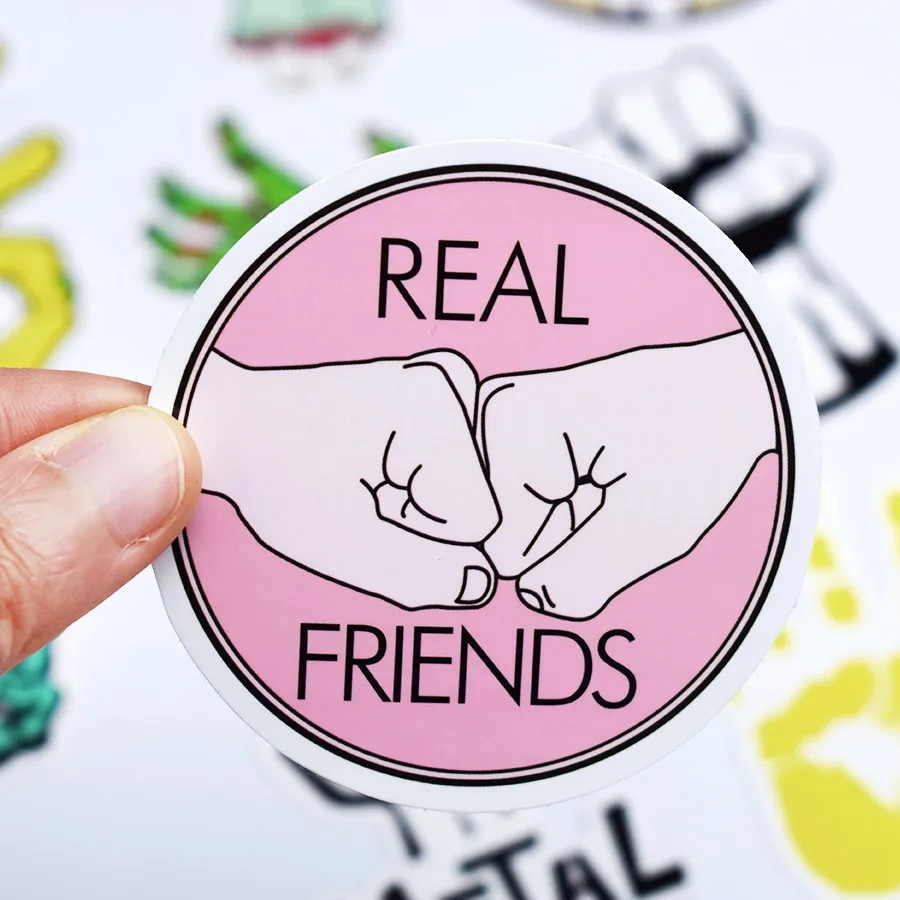 1Psc Grafitti Cool Stickers: Gesture Hand Funny Sticker for Kids - DIY Laptop, Skateboard, Luggage, Motorcycle, Snowboard, Car Stickers image 2