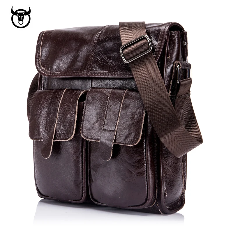 

Brand men Genuine Leather Shoulder Bag cow leather men's Handbag Vintage Crossbody Bag Tote Business Man Messenger Bag