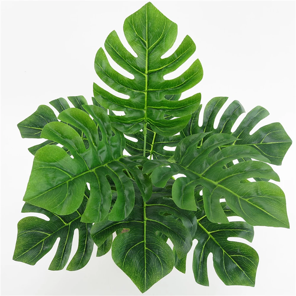 1Pc Monstera Office Home Artificial Plant High Simulation Fake Foliage Leaf (4)