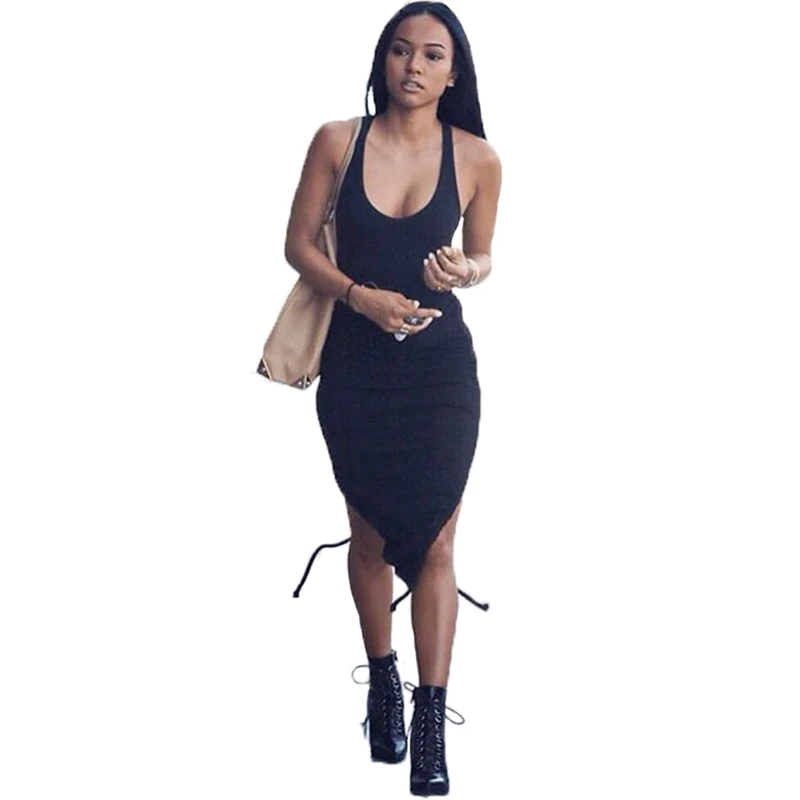 2016 Fashion font b Sexy b font Side Split Bodycon font b Dress b font with