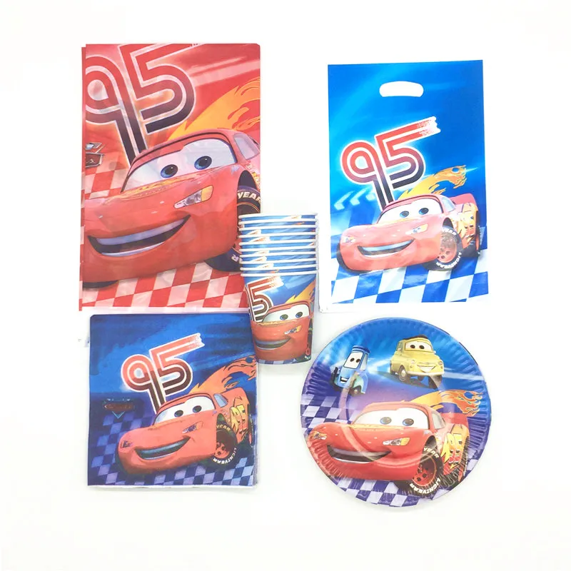 

Pop Disney Lightning McQueen Cars Theme Design Boy Birthday Party Decoration Napkins For Baby Shower Party Supplies 81Pcs/Lot