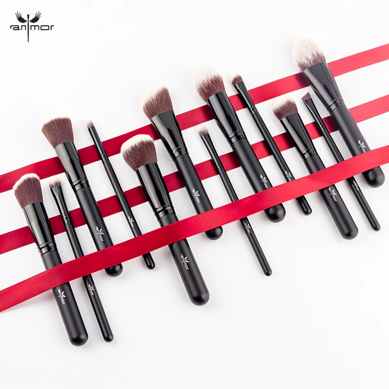 

2019 Anmor 12/18PCS Makeup Brushes Set Professional Synthetic Hair Powder Foundation Brush High Quality Cosmetic Tool Brochas