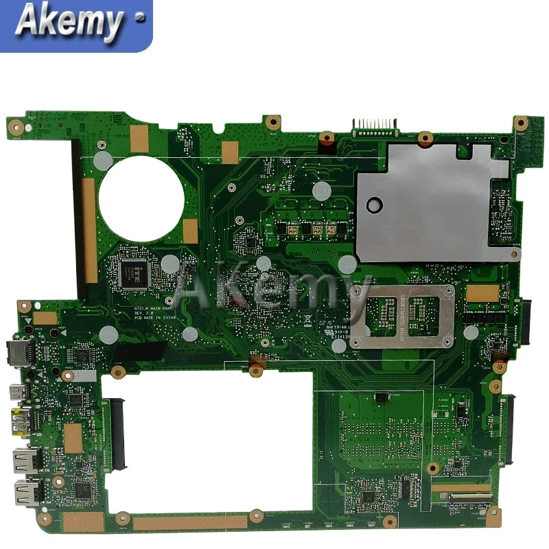 Akemy N751JX محمول اللوحة الأم ل ASUS N751JX N751JK N751J N751J اختبار اللوحة الأصلية LVDS/EDP I7-4720HQ GTX950M-4G