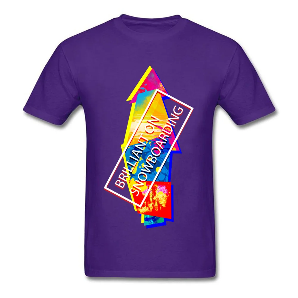Men Company Tops Shirts O Neck ostern Day 100% Cotton Fabric T Shirts Normal Short Sleeve BRILLIANT ON SNOWBOARDING T Shirt BRILLIANT ON SNOWBOARDING purple