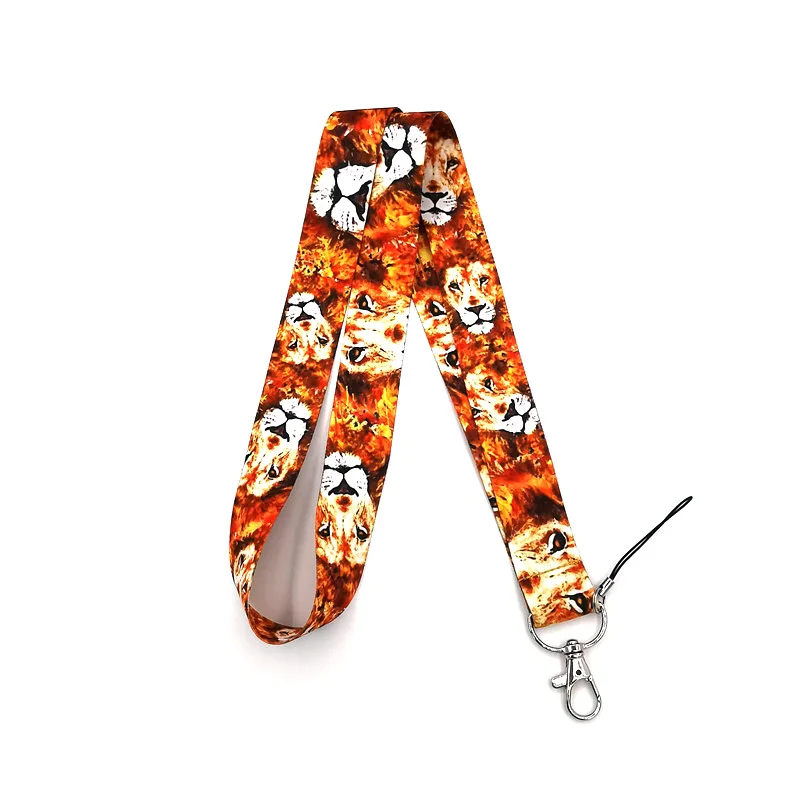 Lion king DIY men women kids Neck Lanyard keychain Mobile Phone Strap ID Badge Holder Rope Key Chain Keyrings cosplay