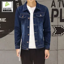 Jackets Men 2017 Denim Jacket Men’s Casual Fashion Youth Long sleeve Jacket Single Breasted Button Pocket Decoration Tops