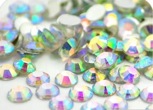 

AAA+ Crystal AB Resin Flatback beads for Nail Art/Garment/Decoration(2mm 3mm 4mm 5mm 6mm)10000pcs/bag