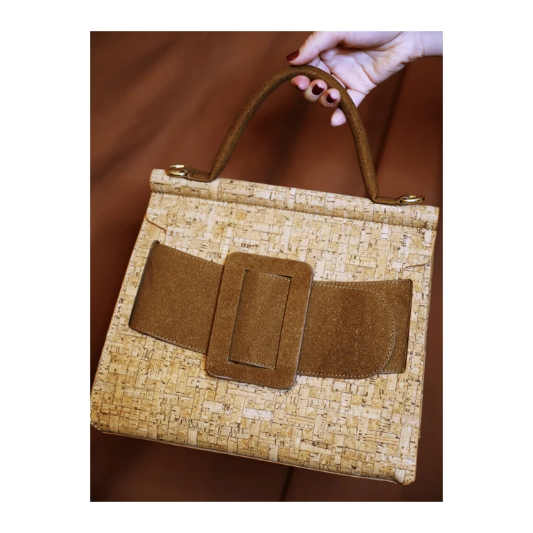 KAOGE веганская Роскошная натуральная пробковая сумка, женские сумки через плечо ручной работы, противообрастающая сумка, дизайнерские сумки, Дамская ручная сумка