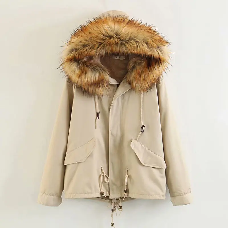 Épais Picture Col Poches Solide Just D'hiver Veste Picture Capuchon Fourrure Zipper Femmes Parka Lâche Horean De Nouveau just Wt050 À Like IxRFBqwAO