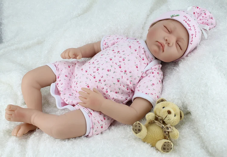 

NPKDOLL Reborn Baby Doll Lifelike Soft Silicone Sleeping Reborn Babies Alive Adorable Toy For Children