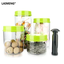 LAIMENG ручной вакуумный контейнер для пищевой работы с вакуумной упаковочной машиной Лучшие Вакуумные канистры 2 шт. с насосом S186
