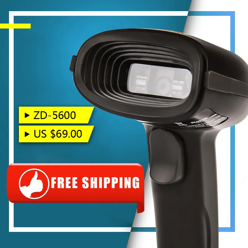 سوبر ماركت 2d ماسح الباركود قارئ الباركود ماسحة كود 2d qr الباركود ماسحة رمز قارئ usb واجهة ZD5600