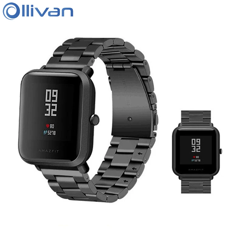 

Ollivan Replacement Metal Strap For Xiaomi Huami Amazfit Bip BIT Lite Youth Smart Watch Wearable Wrist Bracelet Watchband 20 MM