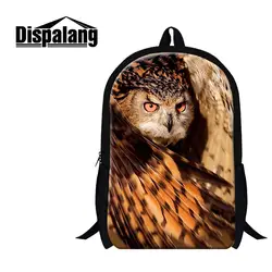 Dispalang новый дизайн учащегося начальной школы рюкзак Сова Птица принты легкие школьные рюкзаки для мальчиков 16 дюймов детская школьная